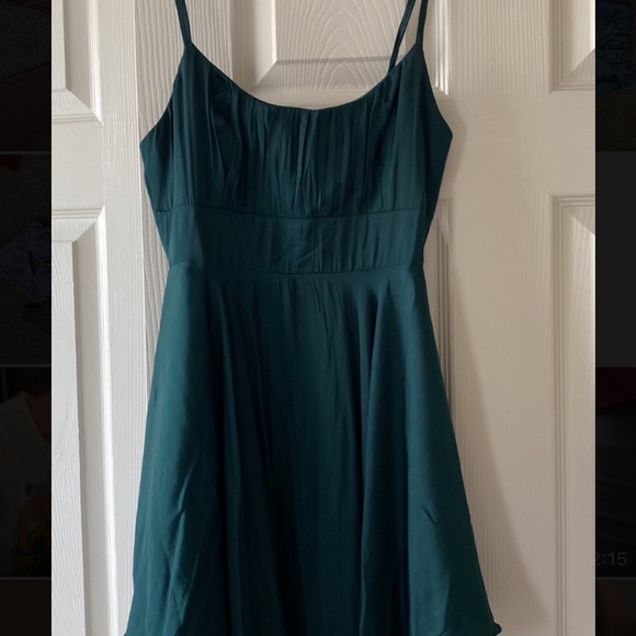 Selfie Leslie Forest Green Mini Dress - Picture 3 of 4